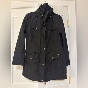 Michael Kors Black Utility Trench Jacket size S